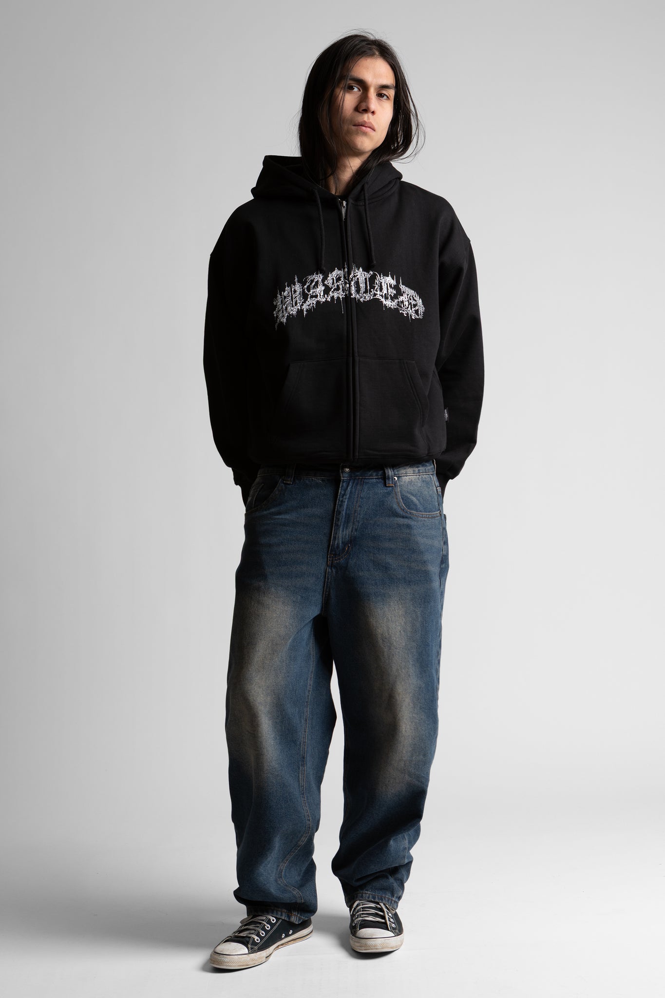 Boxy Shield Zip Hoodie – WASTED PARIS