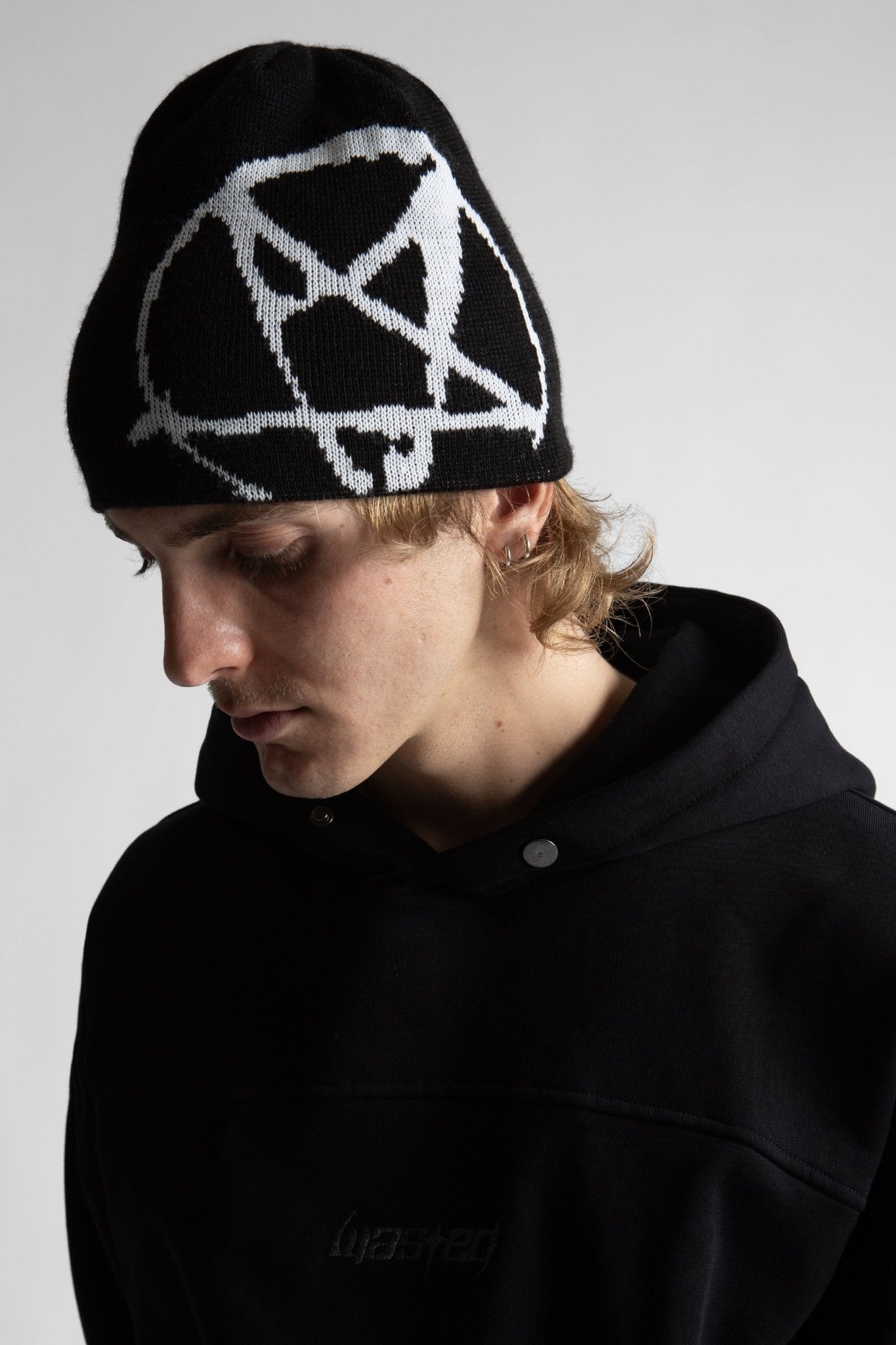 Brown Beanie Réversible Curse - WASTED PARIS