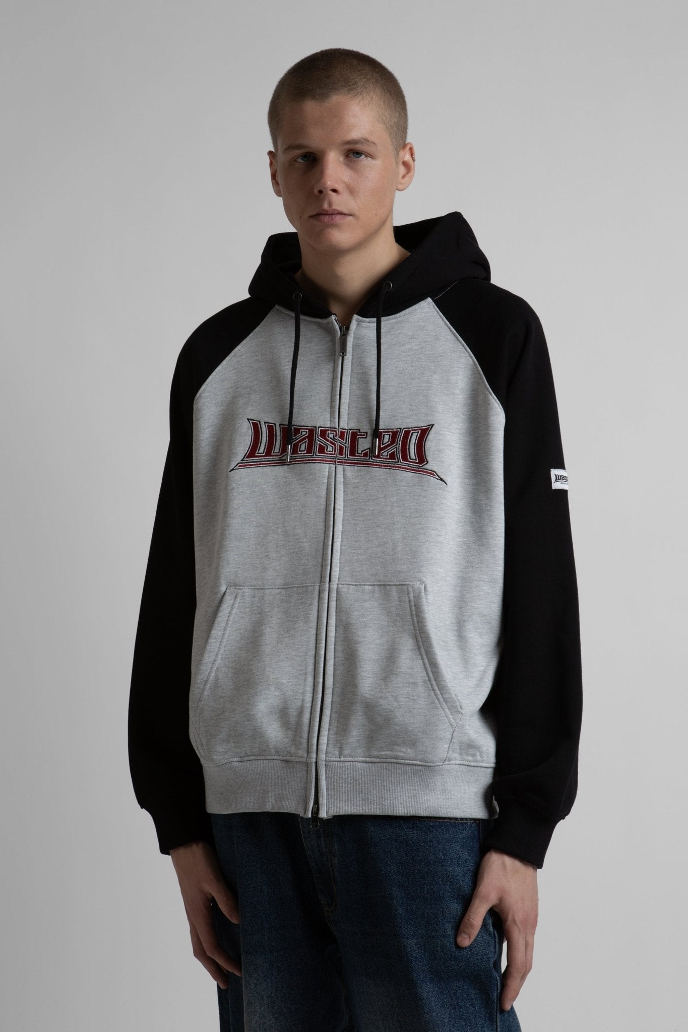 Hoodie Zip Boxy Pusher - WASTED PARIS