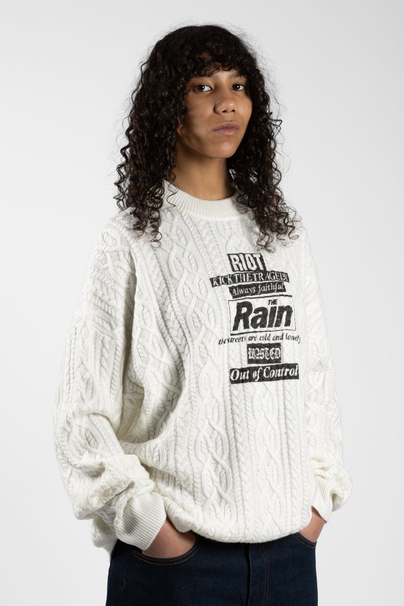 Rain Cable Knit Sweater – WASTED PARIS