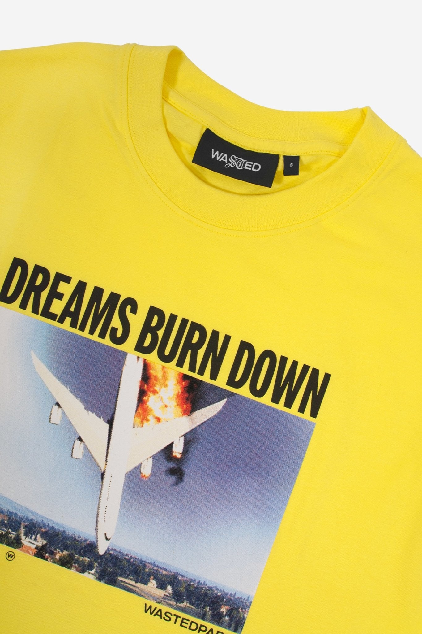 T-shirt Dreams Brun Down Jaune - WASTED PARIS