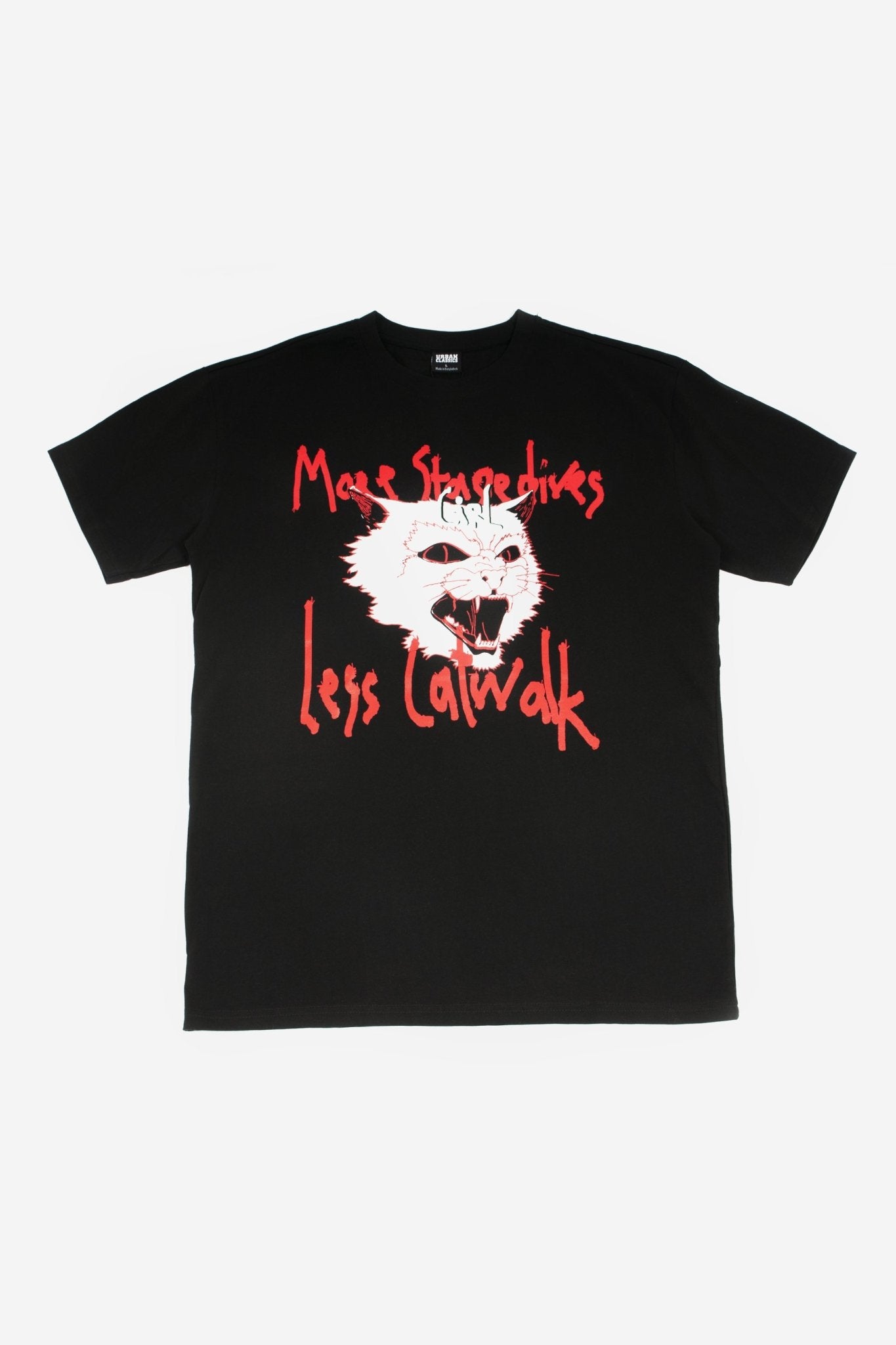 T-shirt Girl Less Catwalk Noir - WASTED PARIS