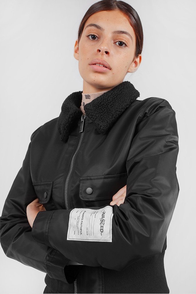 Veste Aviateur Femme Noir - WASTED PARIS